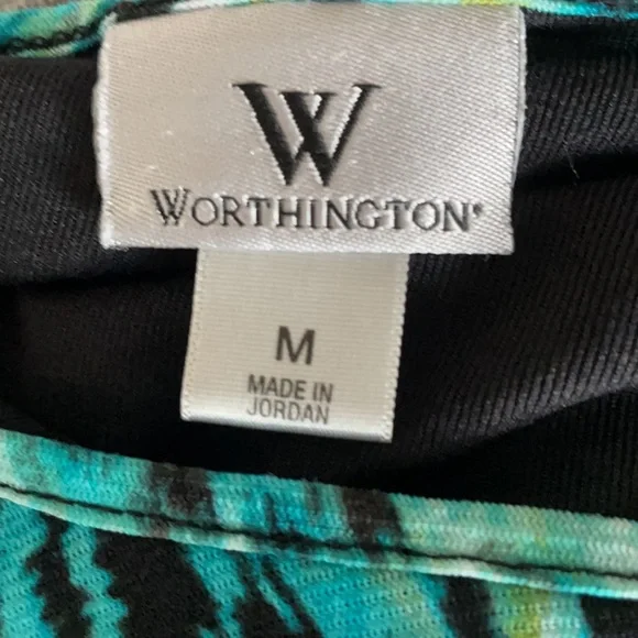 Worthington Woman’s Capped Sleeve Top Size Medium - Picture 7 of 8